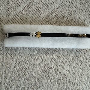 Origami Owl Black Leather Puzzle Piece Bracelet